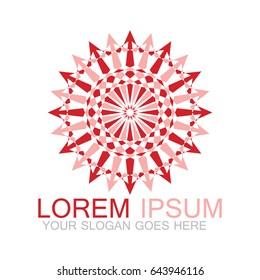 Flower vector logo