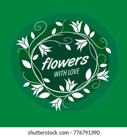 flower vector logo