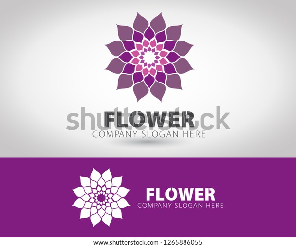 Flower Vector Logo Stock Vector (Royalty Free) 1265886055