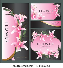 Flower vector logo background