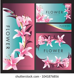 Flower vector logo background
