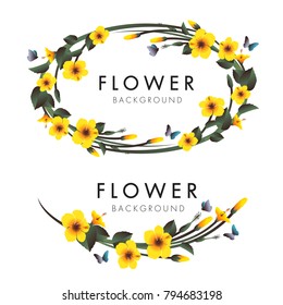 Flower vector logo background