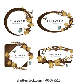 Flower vector logo background