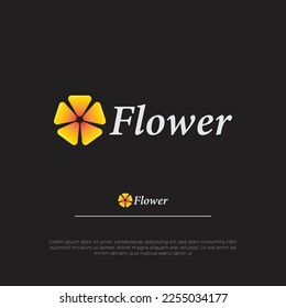 Flower vector logo for brand