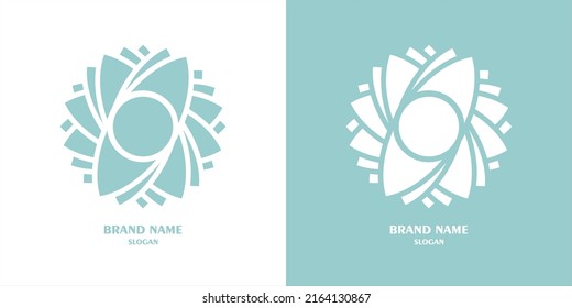 Logo del vector de la flor, logotipo de la marca de la flor, logotipo del negocio de la flor