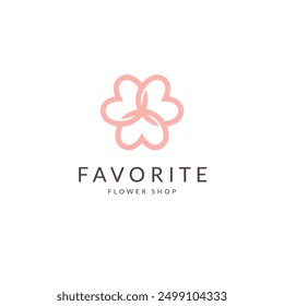 Flower vector logo design temlate.