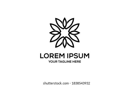 Flower Vector Logo Design Template