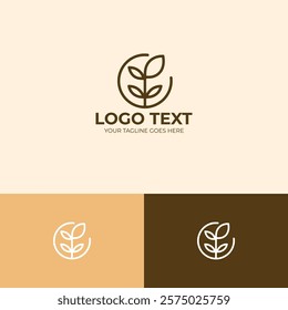 Flower vector logo design template