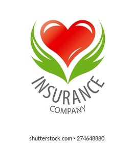 flower vector logo in the form of heart
