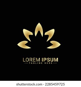 Diseño de la ilustración del logotipo del vector de flor 