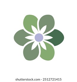 Flower vector logo, flower illustration with white background