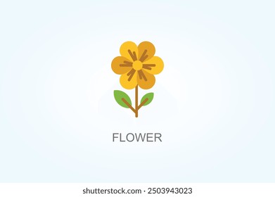 Ilustración De Vector De Flores O Símbolo De Logotipo