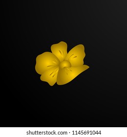 flower vector logo, symbol, sign, or mark for environment, hunting company with golden colour