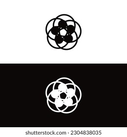 Diseño de la plantilla del logotipo del vector de flor  