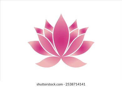 Flower vector, lotus simple flower vector icon art illustration