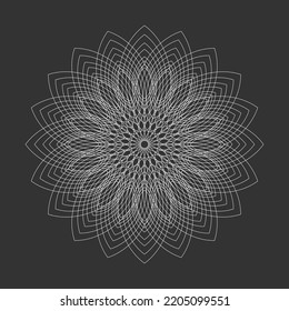 Flower Vector and Mandala Art Vector Background