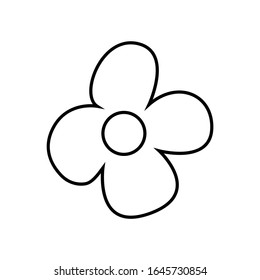 Flower Vector On White Background Flower Stock Vector (Royalty Free ...