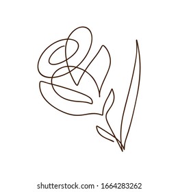Vektorillustration 1-zeitiges Kunstlogo. Minimalistische Konturzeichnung Monoline. Kontinuierliche Linienarbeit für Banner, Buchdesign, Web-Illustration.