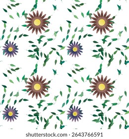 Flower vector, ornament pattern, flower pattern, seamless pattern vector, pattern design, background texture, vector shapes, leafs vector, seamless texture, abstract background