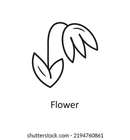 Flower vector Outline Icon Design illustration. Nature Symbol on White background EPS 10 File
