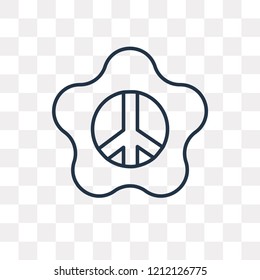 Flower vector outline icon isolated on transparent background, high quality linear Flower transparency concept can be used web and mobile
