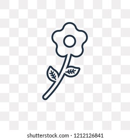 Flower vector outline icon isolated on transparent background, high quality linear Flower transparency concept can be used web and mobile