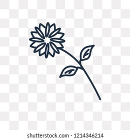 Flower vector outline icon isolated on transparent background, high quality linear Flower transparency concept can be used web and mobile