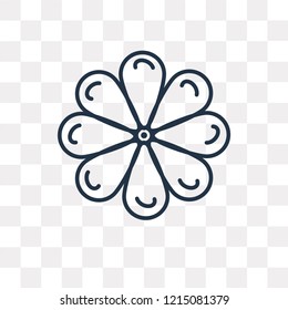 Flower vector outline icon isolated on transparent background, high quality linear Flower transparency concept can be used web and mobile