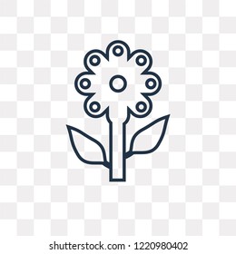 Flower vector outline icon isolated on transparent background, high quality linear Flower transparency concept can be used web and mobile