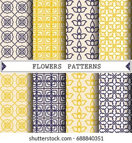 flower vector pattern for decorating web page background and surface textures