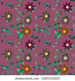 Vector de flores, diseño de patrón, flores aisladas, fondos y texturas, acuarela de flores, primavera de flores, Fondo de pantalla sin costuras, patrón de hojas, patrón de flores, hojas aisladas