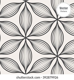 flower vector pattern with different size of line on petal