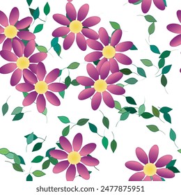 Vector de flores, flores de patrón, diseño de Vector, fondos y texturas, hoja aislada, ramo de flores, Fondo de pantalla sin fisuras, fondo de verano, fondo floral, fondos de la naturaleza