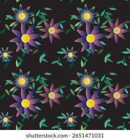 Vetor de flor, flores padrão, padrão de folhas, padrões sem costura, flores isoladas, fundo de pétalas, fundos da natureza, formas vetoriais, padrão de vetor, fundos vetoriais, padrões florais