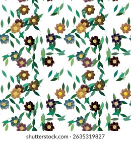 Flower vector, pattern flowers, nature backgrounds, seamless pattern vector, background design, background summer, ornament vector, seamless texture, floral patterns, leaf background