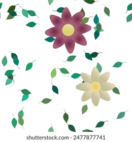 Vector de flores, patrón de flores, acuarela de flores, textura de hoja, fondos de Vector, patrón ornamental, patrón floral sin costuras, fondo de pétalos, diseño de fondo, flores primavera