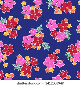 A flower vector pattern of the Hibiscus.