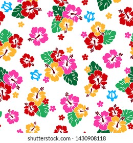 A flower vector pattern of the Hibiscus.
This picture is seamless
