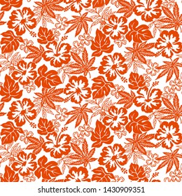 A flower vector pattern of the Hibiscus.
This picture is seamless.