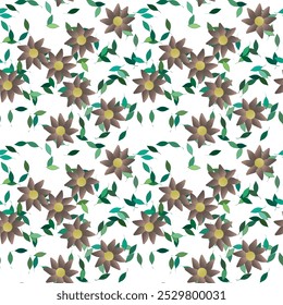 Vetor de flor, vetor de padrão, forma de folha, vetor de folha, flores isoladas, design de fundo, padrão de folha, padrão floral sem emenda, isolado de folha, padrão ornamental, flores primavera