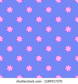 Flower vector pattern on the blue background