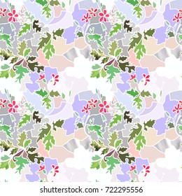flower vector pattern stained-glass window  soft color delicate