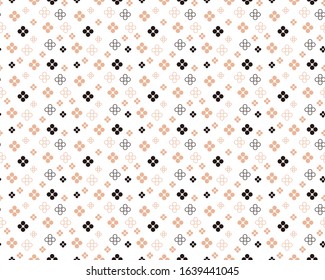 flower vector pattern,Gold and black geometric oriental flat style. white background. Japanese, chinese round elements.