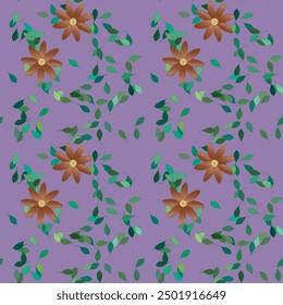 Vector de flores, patrón de pétalos, textura de fondo, hoja sin fisuras, patrón de hojas, fondo de hojas, flores de primavera, fondo de verano, Arte vectorial, Vector abstracto, patrones florales