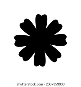 Flower vector png icon isolated on white background
