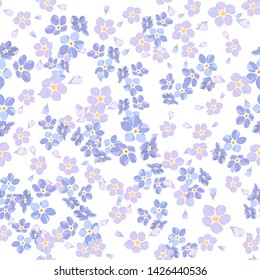 Flower vector. Romantic floral surface design. Spring landscape.