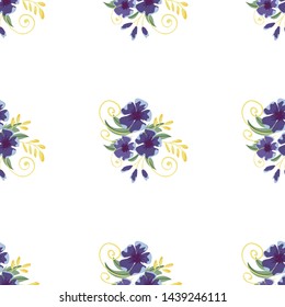Flower vector. Romantic floral surface design. Spring landscape.