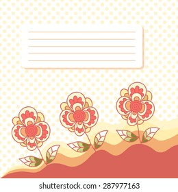 Flower vector scrapbook page,