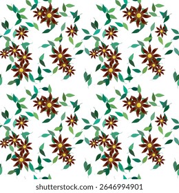 Vetor de flor, plano de fundo sem costura, forma de folha, padrão de flor, formas de vetor, padrão de folhas, plano de fundo de padrão, plano de fundo natureza, ornamentos vetor, plano de fundo abstrato, padrão floral