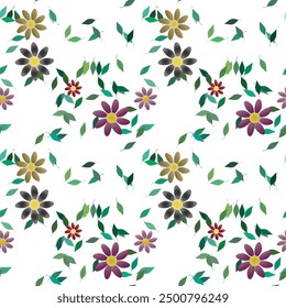 Vector de la flor, fondo inconsútil, Vector inconsútil del modelo, flores aisladas, silueta de la hoja, flores del modelo, Vector abstracto, fondo del Vector, textura de fondo, patrones florales